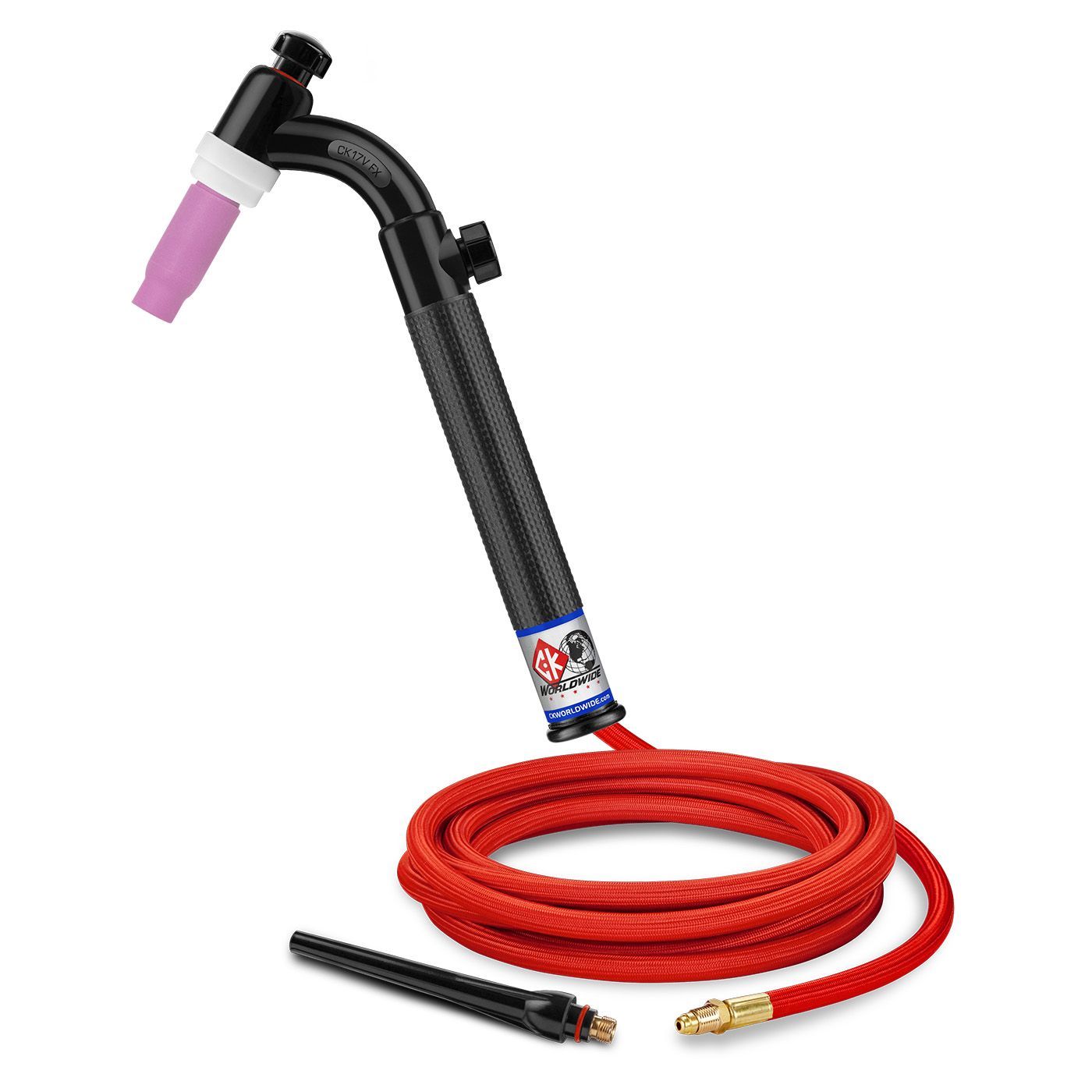 * CK Worldwide | TIG Torch - #17 Style W/ Gas control valve - (CK17V-12-RSF FX)W/ 12.5ft Super Flex cable