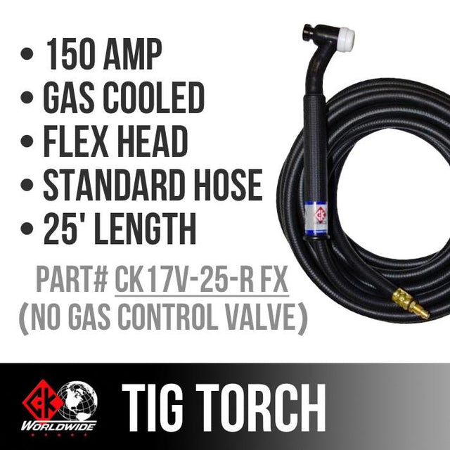 * CK Worldwide TIG Torch - CK17V-25-R FX-Weldmonger Store (USA)