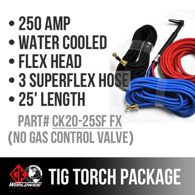 * CK Worldwide TIG Torch Package - CK20-25SF FX-Weldmonger Store (USA)