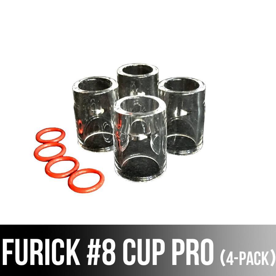 Furick #8 Pro Cup 4-Pack <br>( works with #9/20 Torches without adapter and with #17 / 26 style torches with adapter kit)-Weldmonger Store (USA)