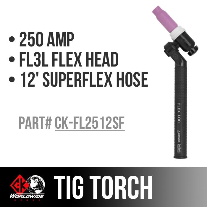 * CK Worldwide TIG Torch - CK-FL2512SF-Weldmonger Store (USA)