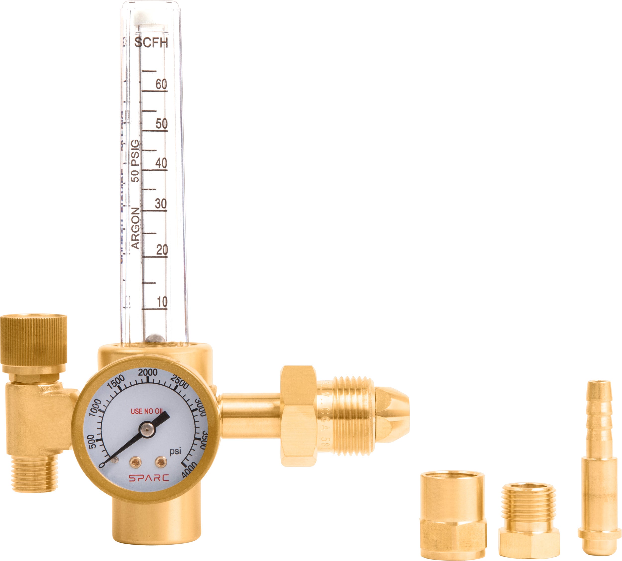 SPARC Single Argon CO2 Flow Meter MIG/ TIG (0 to 60 CFH CGA580 Inlet Flowmeter)