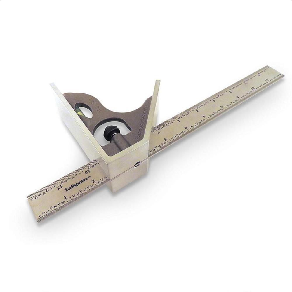 LaGesse Products - LaSquare™ | 12" Combination Square - Stainless Steel Blade, Aluminum Square Head (LAS-12S)
