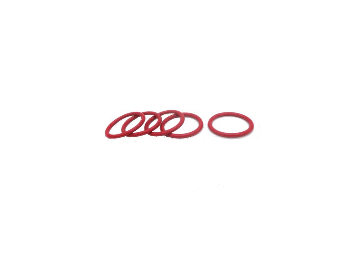 012 Silicone O-Ring, 70A Durometer, Red, 3/8" ID, 1/2" OD, 1/16" Width | (10 Pack)