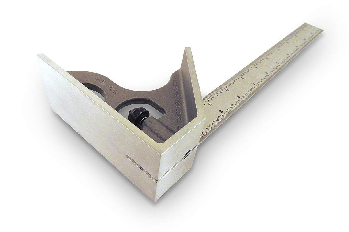 LaGesse Products - LaSquare™ | 12" Combination Square - Stainless Steel Blade, Aluminum Square Head (LAS-12S)