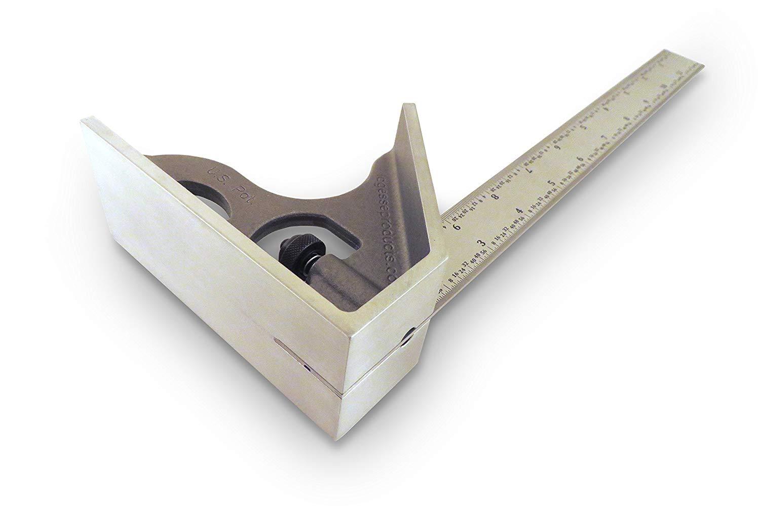 LaGesse Products - LaSquare™ | 12" Combination Square - Stainless Steel Blade, Aluminum Square Head (LAS-12S)